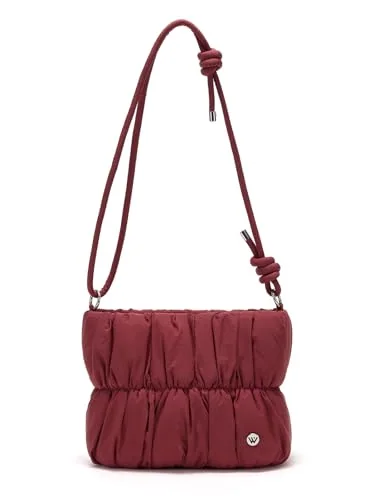 Puffer Shoulder Bag, Red