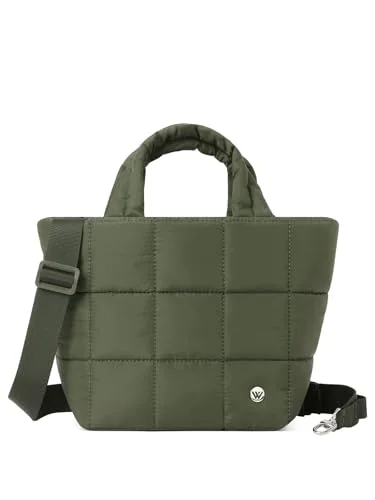 Mini Puffer Crossbody Bag, Green