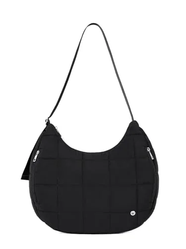 Puffer Crescent Bag, Pink