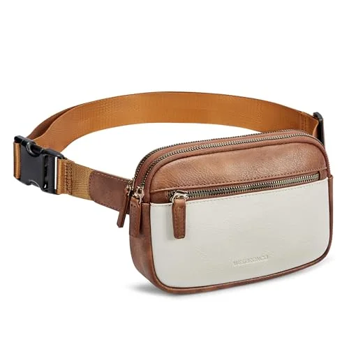 Small Vegan Leather Belt Bag, Brown