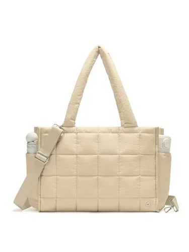 Puffer Duffle Bag, Khaki