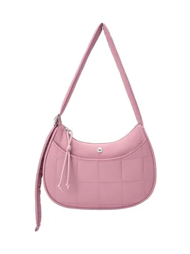 Puffer Crescent Bag, Dark Pink (12.2 in)