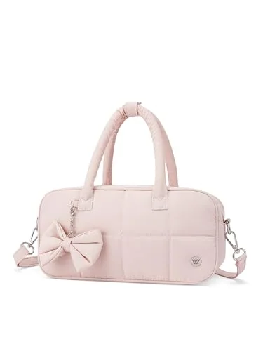 Small Puffer Crescent Bag, Off-White