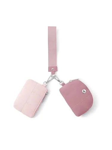 Mini Quilted Coin Pouch, Pink