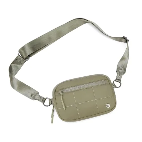 Small Nylon Crossbody Bag, Khaki