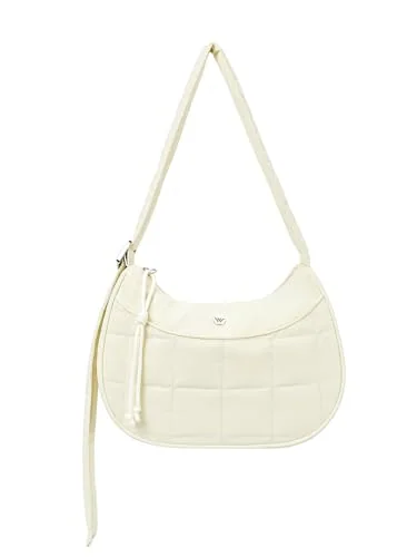 Puffer Crescent Bag, Beige