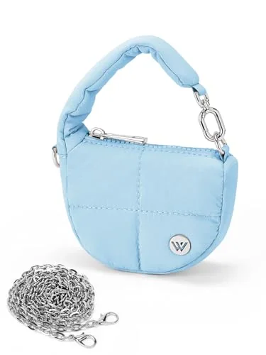 Mini Puffer Coin Pouch, Blue