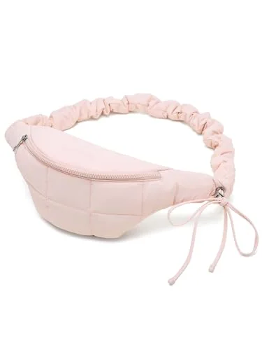Small Puffer Belt Bag, Pink