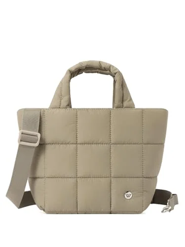 Small Puffer Crossbody Bag, Khaki (8.4 in)