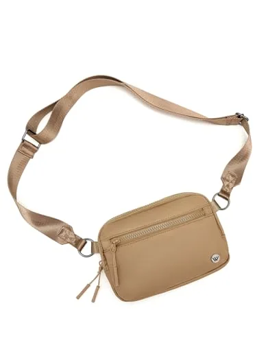 Small Nylon Crossbody Bag, Brown