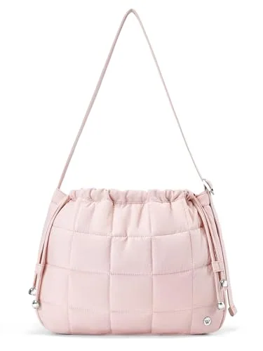 Medium Quilted Hobo Bag, Pink