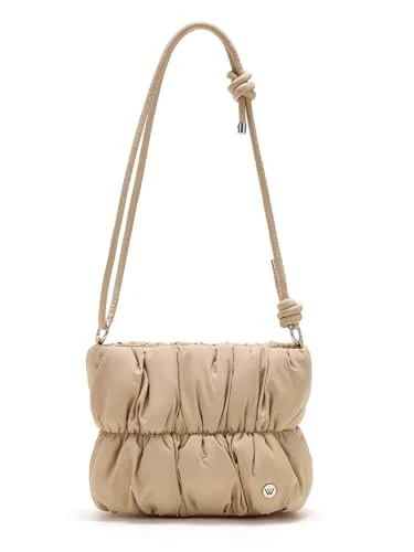 Puffer Shoulder Bag, Khaki
