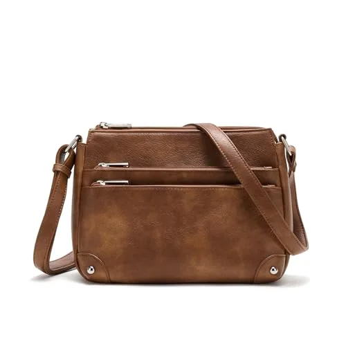 Medium Crossbody Bag, Brown (10.2 in)