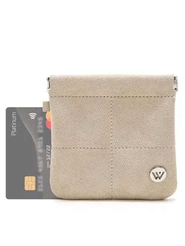 Small Suede Makeup Bag, Apricot