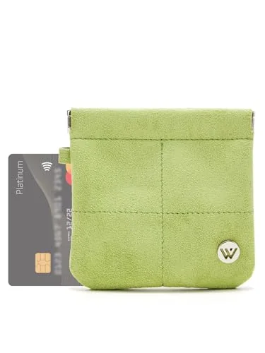 Small Suede Makeup Bag, Pale Green