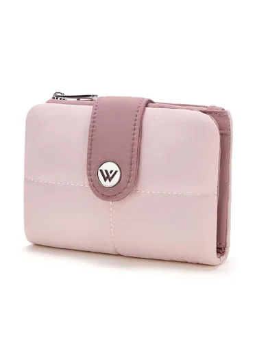 Small Puffer Card Wallet, Pink