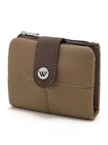 Small Puffer Crescent Bag, Coffee (RFID)