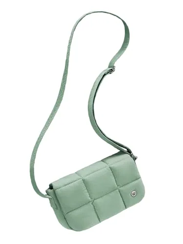 Small Puffer Crossbody Bag, Green
