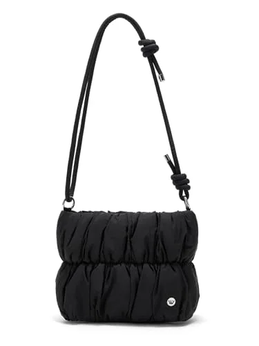 Puffer Shoulder Bag, Black
