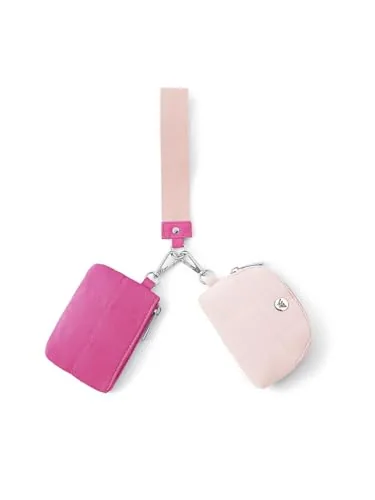 Mini Quilted Coin Pouch, Pink
