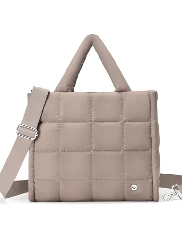 Medium Puffer Duffle Bag, Khaki