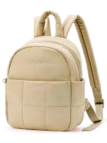 Mini Puffer Backpack, Khaki