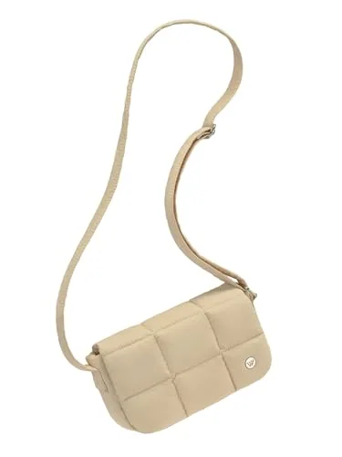 Small Puffer Crossbody Bag, Khaki