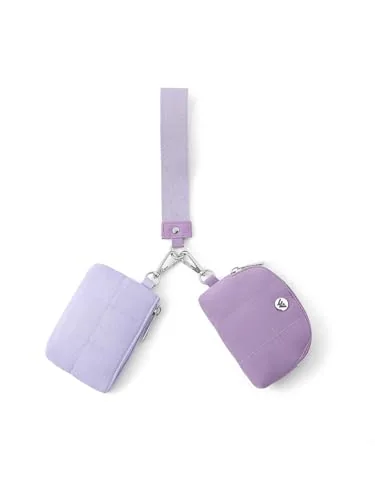 Mini Quilted Coin Pouch, Purple