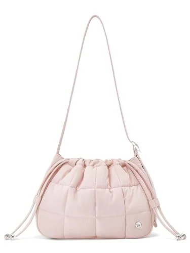 Small Quilted Hobo Bag, Pink