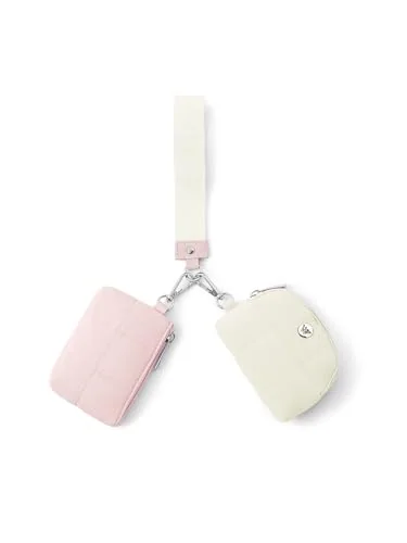 Mini Quilted Coin Pouch, Pink